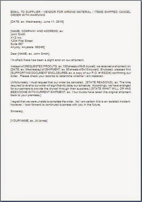 Purchase order cover letter template